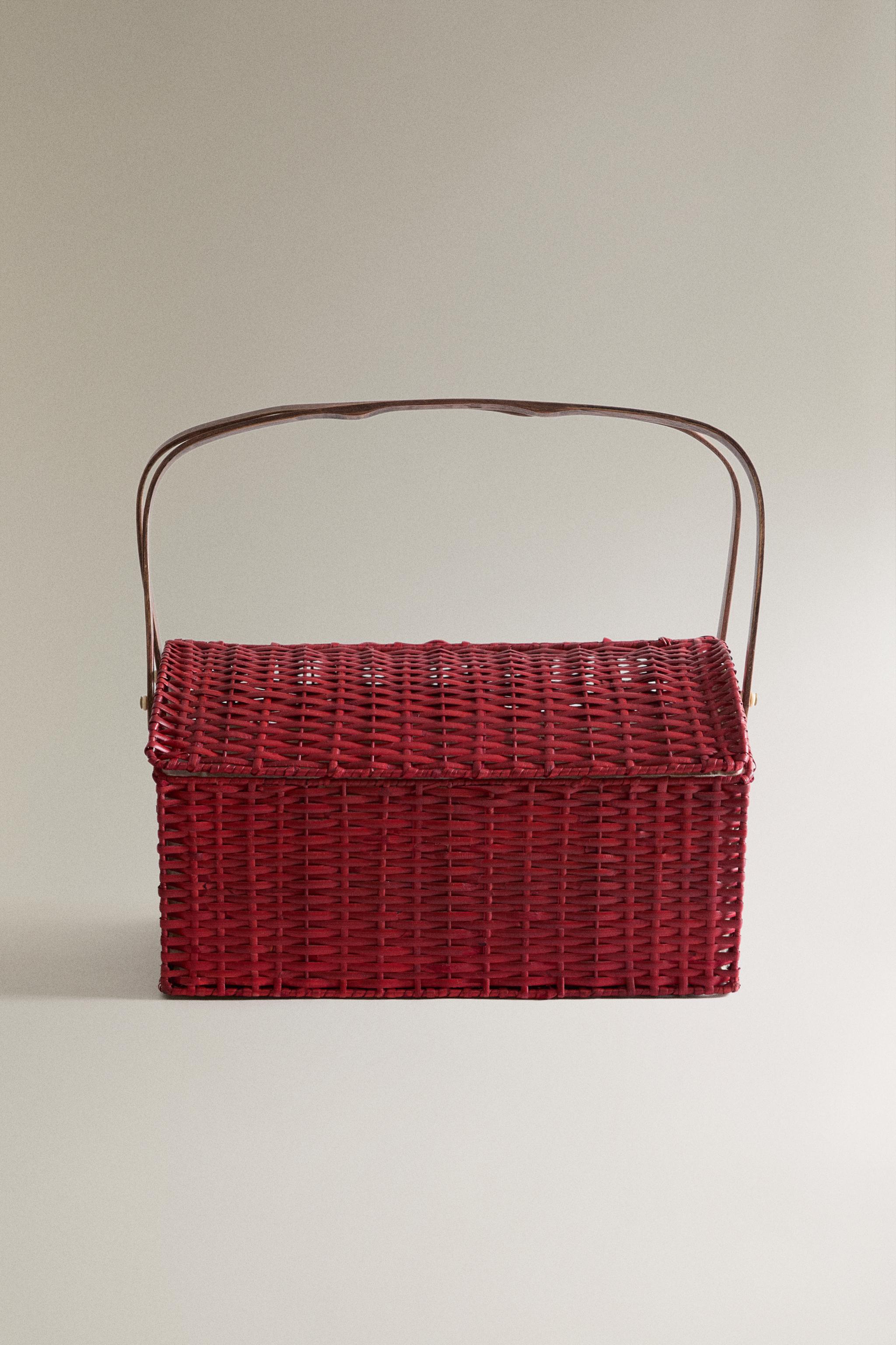 PANIER DE PIQUE-NIQUE EN ROTIN